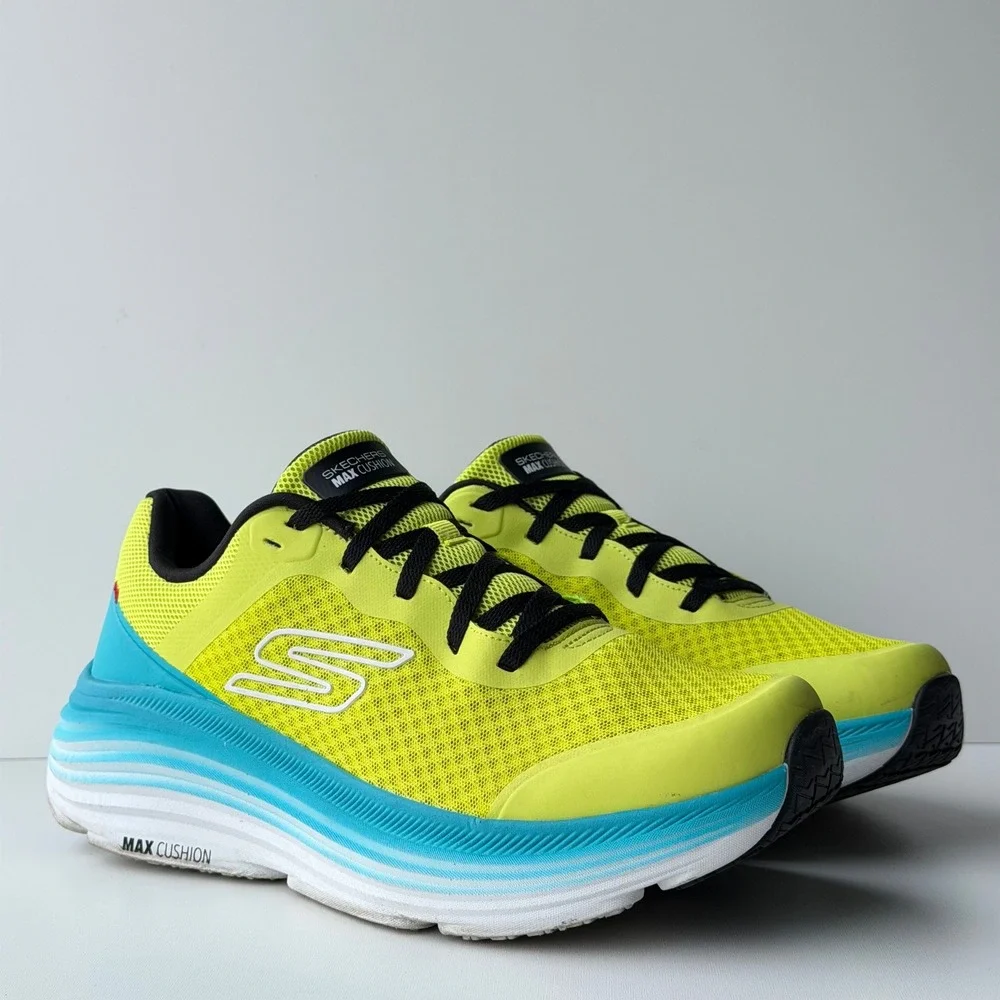Skechers Max Cushioning Endeavor Running Shoes Mens 11 Lime Athletic Comfort